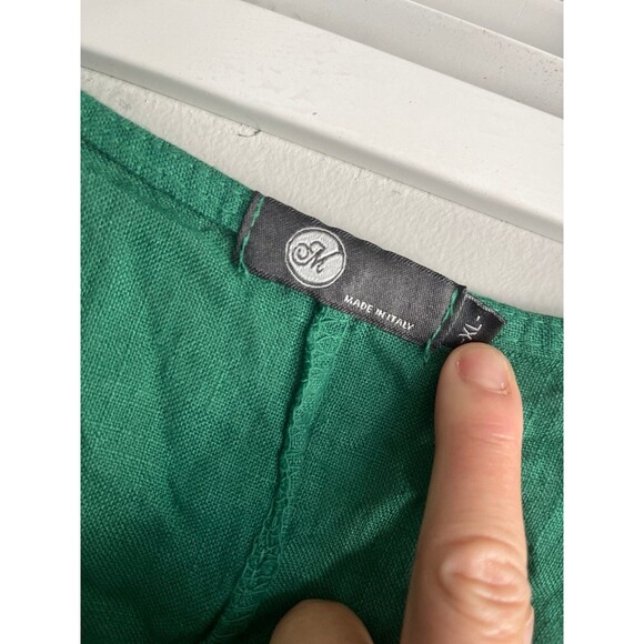 M Made in Italy 100% Linen Dress Green XL - Picture 4 of 7